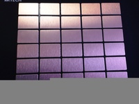 Мозаика из алюминия с напылением меди, 290х300х3 мм, чип 38x59x3 мм