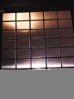 Мозаика из меди Cu-DHP, 290х300х3 мм, чип 38x59x3 мм